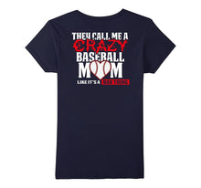 Funny Baseball Mom T Shirt   They Call Me Crazy Red