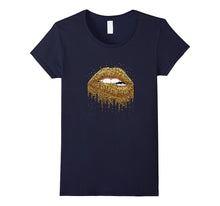 Sexy Gold Glitter Lips Shirt