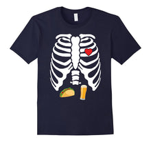 Skeleton Pregnancy Tacos Beer XRay Rib Cage Halloween TShirt
