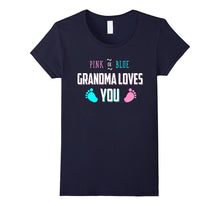 Pink or Blue Grandma Loves You Baby Gender Reveal T-Shirt