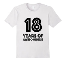 18th Birthday Shirt Gift Age 18 Eighteen Year Old Boy Girl