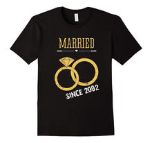 15th Wedding Anniversary Gift T-Shirt Married Since 2002