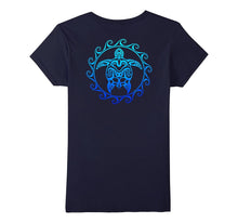 Ocean Blue Tribal Hawaiian Sea Turtle T-Shirt