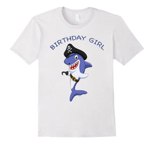 Birthday Girl - Kids Birthday Pirate Shark T-Shirt for Girls