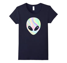 Alien Head T-Shirt Holographic Effect
