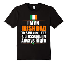 Mens I'M an Irish Dad Father's Day Gift Ireland Flag T-Shirt