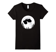 Flying Jumping MONSTER TRUCK Over the Moon Tshirt for Men An