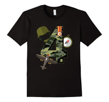 4th Birthday Camouflage Hero Army Soldier T-Shirt