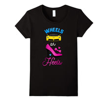 Baby Shower Gender Reveal Party Tee T Shirt Wheels or Heels