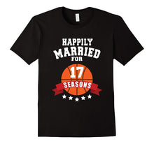 17th Wedding Anniversary T-Shirt Basketball Couple Gift Tee