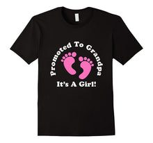 Promoted to Grandpa It's a Girl Tshirt Grandfather Daughter
