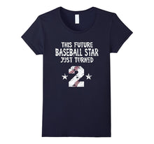 2nd Birthday Baseball T-Shirt 2 Year Old Distressed Shirt