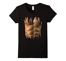 Realistic Chest Six Pack Abs Tone Muscle Man Funny T Shirt
