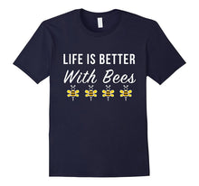 Funny Life Is Better With Bees T-Shirt Beekeeper Tee