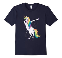 Dabbing Unicorn With Rainbow Men Women T-Shirt