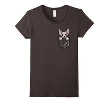 Adorable Little Sphynx Cat in the Pocket T-Shirt
