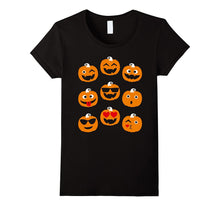 Emoticon Pumpkin Smiley Hilarious Faces T-Shirt Halloween