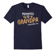 Mens Promoted to Grandpa Est 2018 T-Shirt - New Grandparents Baby