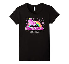 Awesome Since 1968 Birthday Year of Birth Pink Unicorn Shirt