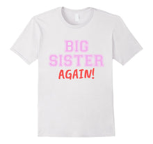 Big Sister Again Kids Shirt - Cute Pink & Red Girls T-Shirt