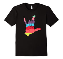 ASL  American Sign Language I Love You Tshirt Rainbow Pride