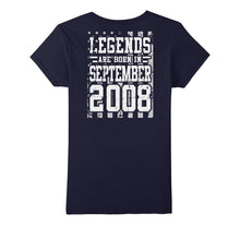 Legends Born in SEPTEMBER 2008 Gift 9 Years Old Backside