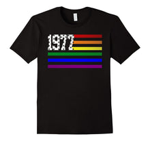 LGBT Flag EST 1977 Birthday Gift 40 Years Old Shirt