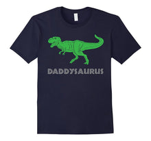 Mens Daddysaurus T-Rex Dinosaur T-Shirt, Daddy Dad Dino Funny