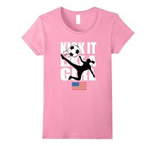 KICK IT LIKE a GIRL SHIRT | American Flag Soccer T Shirt