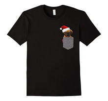 Funny Puggle in a Pocket Cute Beagle Pug Christmas Tshirt