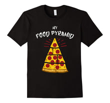 "My Food Pyramid" Funny Pizza T Shirt