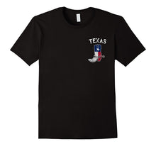 Cowboy Boot Texas Flag Pocket Logo T-Shirt