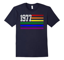 LGBT Flag EST 1977 Birthday Gift 40 Years Old Shirt