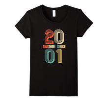 Awesome Since 2001 T-Shirt 16 Yrs Old Bday 16th Birthday Tee