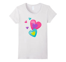 Cute Trendy & Modern Glitter Rainbow Hearts T-Shirt & Gift