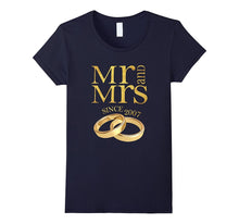 10th Wedding Anniversary T-Shirt Mr & Mrs Since 2007 Gift