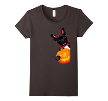 Cute Evil Dog With Pumpkin Funny Halloween T Shirt