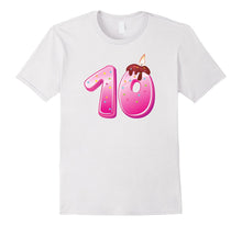 10th Birthday Shirt Birthday Girl 10 Chocolate Candle TShirt