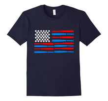 Dad American Flag Baseball T-Shirt July 4th Father's Day