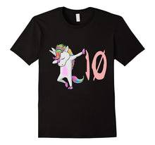 Tenth 10th Birthday Unicorn Dab Tshirt