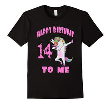 Happy Birthday to Me Fourteenth Birthday Unicorn Dab Tshirt