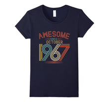 Awesome Since October 1967 Funny T-Shirt 50th Birthday Tee