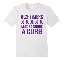 Alzheimers Dad Needs a Cure Purple Ribbon T-Shirt