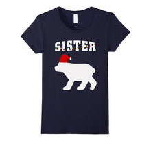 Sister Bear With Santa Hat Christmas Pajama Matching T-Shirt
