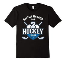 2nd Wedding Anniversary T-Shirt Hockey Couple Gift Tee