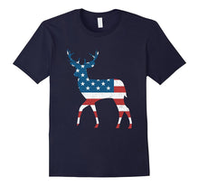 Deer Antlers American Flag USA Hunting Fishing T Shirt