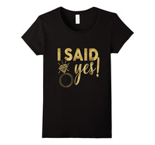 Bride Shirt I Said Yes Gold Wedding Bachelorette Hen Bridal