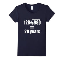 20th Wedding Anniversary T-Shirt Math Equation Gift Shirt