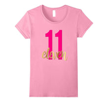 11th Birthday Shirt Gift Gold Girls Kids Daughter Eleven 11