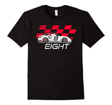 Race Car 8th Birthday T-Shirt Eight Year Old Boy Party